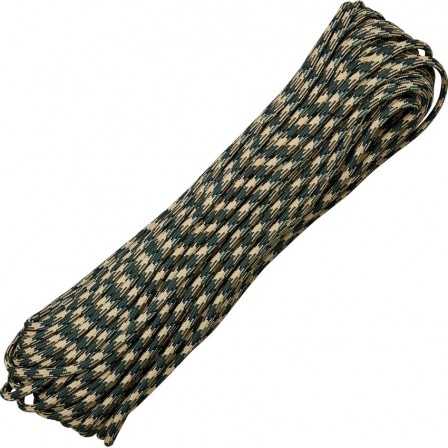 Paracord 7 strand 550lbs - 250kg Forest Camo 100ft (30m)