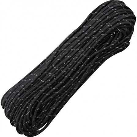 Paracord 7 strand 550lbs - 250kg Black with Reflective...