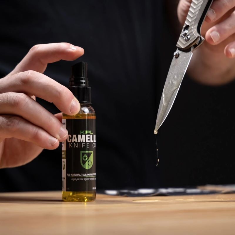 Knife Pivot Lube Camellia Kitchen Knife Oil KPLCAMELLIA Cleaning an