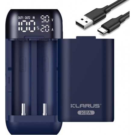 Klarus K2A Smart batteria caricabatterie e alimentatore 2...