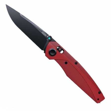 ANV Knives A100 DLC Black Sleipner GRN Red