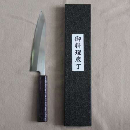 Tsunehisa Gyuto 180 Shirogami 1 Lacquered Oak Purple