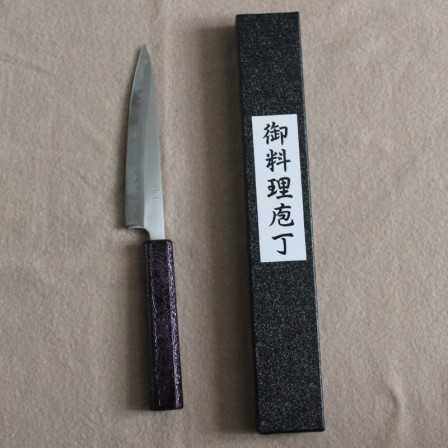 Tsunehisa Petty 135 Shirogami 1 Lacquered Oak Purple