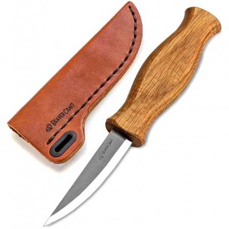 Beavercraft C4 Whittling Knife with Leather Sheath
