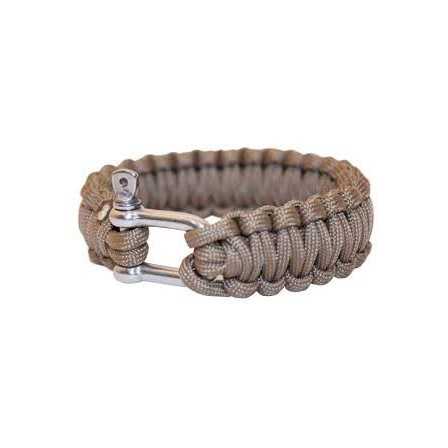 BCB 9" PARACORD BRACELET - COYOTE - WITH METAL CLOSURE